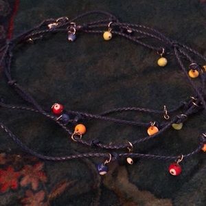 Super long wrap around necklace. Evil eye